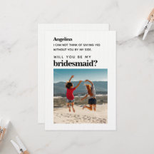 Eigenes Foto Einfache Elegante Bridesmaid Vorschla