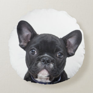 Eigenes Foto für Hunde personalisiert hinzufügen Rundes Kissen