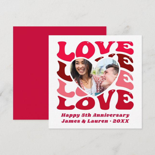 Eigenes Foto - Jahrestag Karte (Vorne/Hinten)