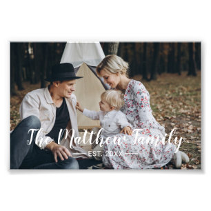 Eigenes Foto mit Familienname und Gründungsjahr