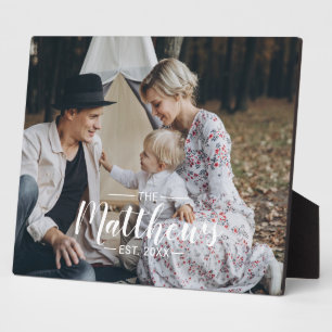 Eigenes Foto mit Familienname und Gründungsjahr Fotoplatte