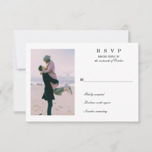 Eigenes Foto mit Personalisierten Buchstaben hinzu RSVP Karte