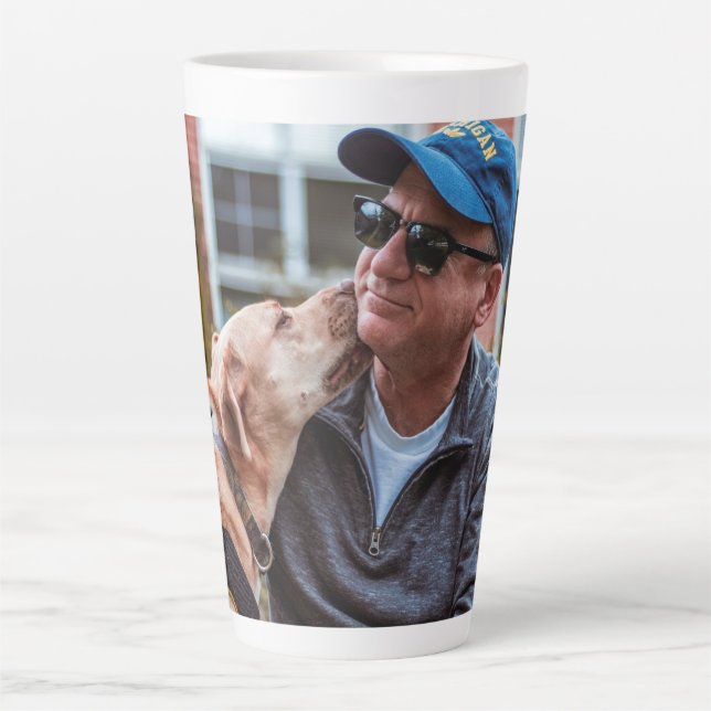 Eigenes Foto Personalisiert hinzufügen Milchtasse (Vorderseite)