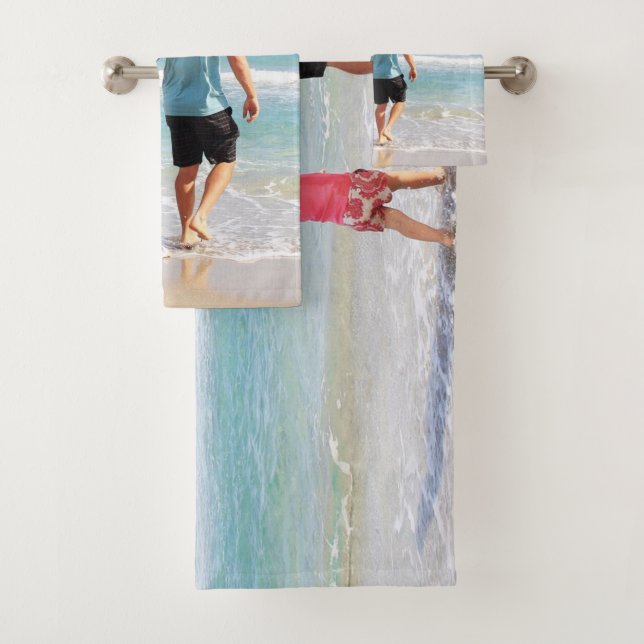 Eigenes Foto und/oder Text hinzufügen Badhandtuch Set (Insitu)