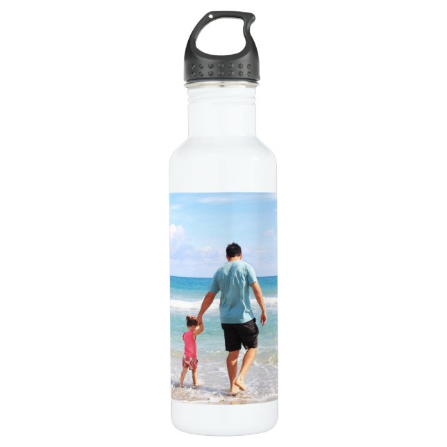 Eigenes Foto und/oder Text hinzufügen Edelstahlflasche (Vorderseite)