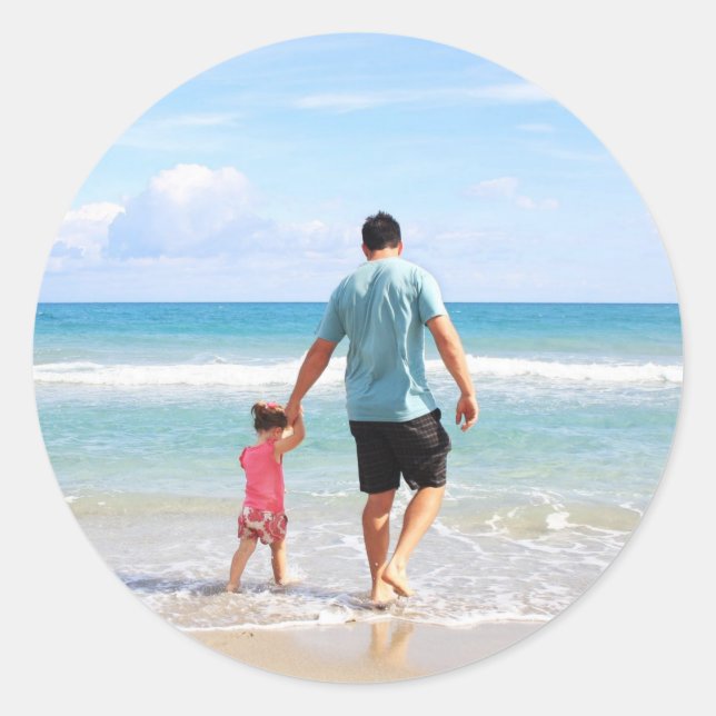 Eigenes Foto und/oder Text hinzufügen Runder Aufkleber (Vorderseite)