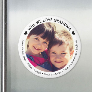 Eigenes Foto Warum wir Oma lieben Magnet