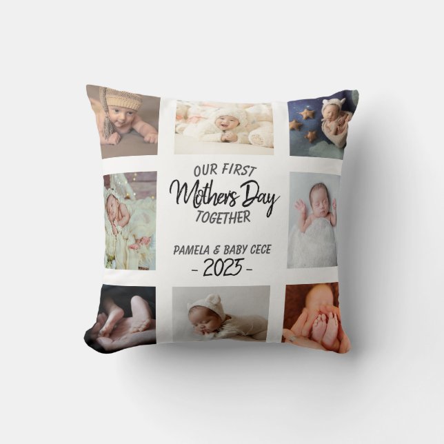 Eigenes Geschenk für Fotos Muttertagskissen Kissen (Vorderseite)