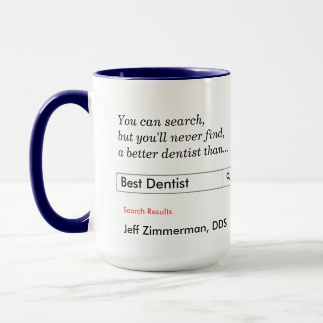Eigenes Geschenk für Zahnärzte Tasse (Links)