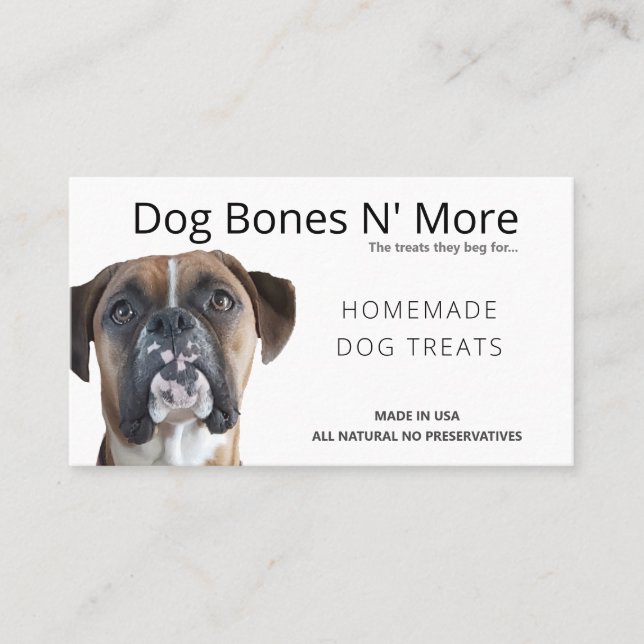 Eigenes Gourmet Hunde Leckereien Bäckerei  Visitenkarte (Vorderseite)