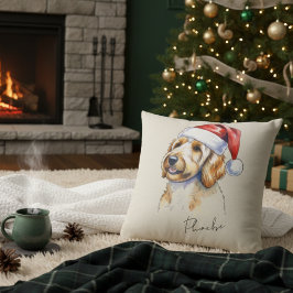 Eigenes Handgezeichnetes Weihnachtsgottesportrait Kissen
