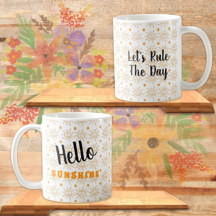 Eigenes, handgezogenes Sonnenmuster Kaffeetasse