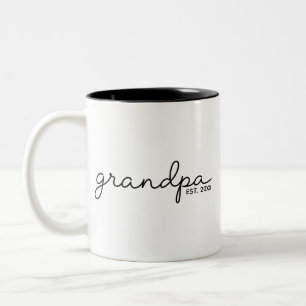 Eigenes Jahr, in dem Opa gegründet wurde Geschen Zweifarbige Tasse
