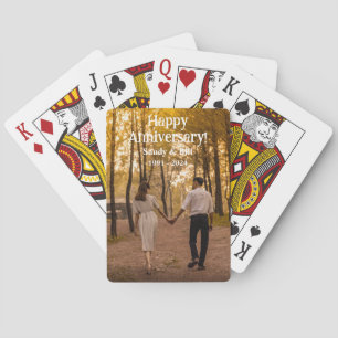Eigenes Jubiläum-Foto Spielkarten
