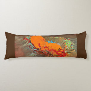 Eigenes Kissen "Orange Burst Brown Back"
