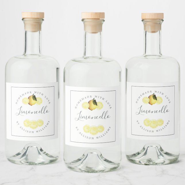 Eigenes Limoncello-Label Alkoholflaschenetikett (Flaschen)