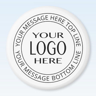 Eigenes Logo & anpassbarer kreisförmiger Text Magnet