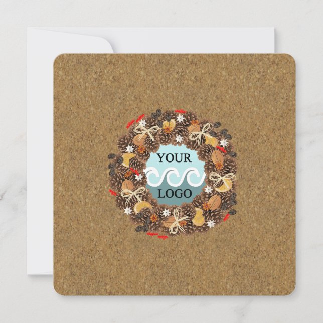 Eigenes Logo Feiertagskarte (Vorderseite)