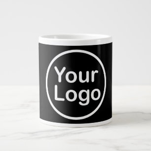 Eigenes Logo hinzufügen   Schwarzer Hintergrund Jumbo-Tasse