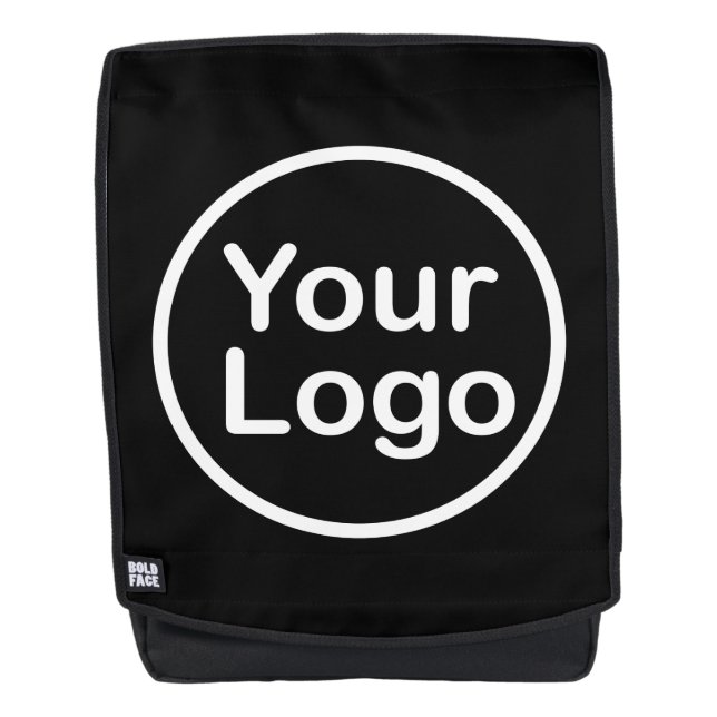 Eigenes Logo hinzufügen | Schwarzer Hintergrund Rucksack (Vorderseite)