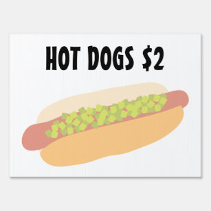 Eigenes Meldungszeichen für Hot Dog Gartenschild