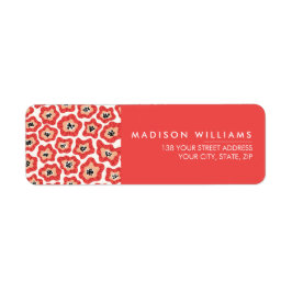 Eigenes Minimal-Label für moderne Blume