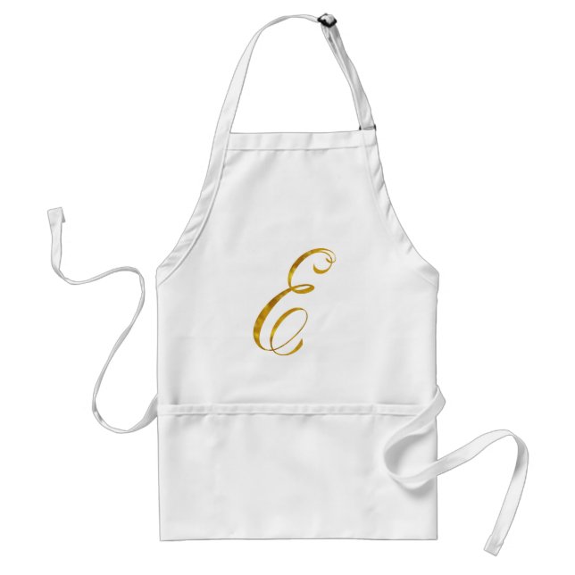 Eigenes Monogramm E-Imitat Gold Foil Monogramme Schürze (Vorne)