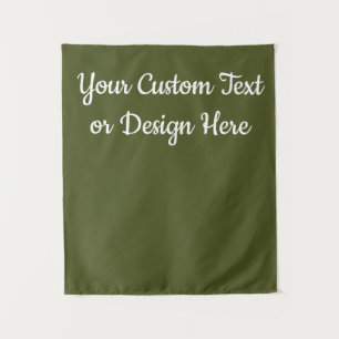 Eigenes Olive Green Personalisiertes Brautparty Wandteppich