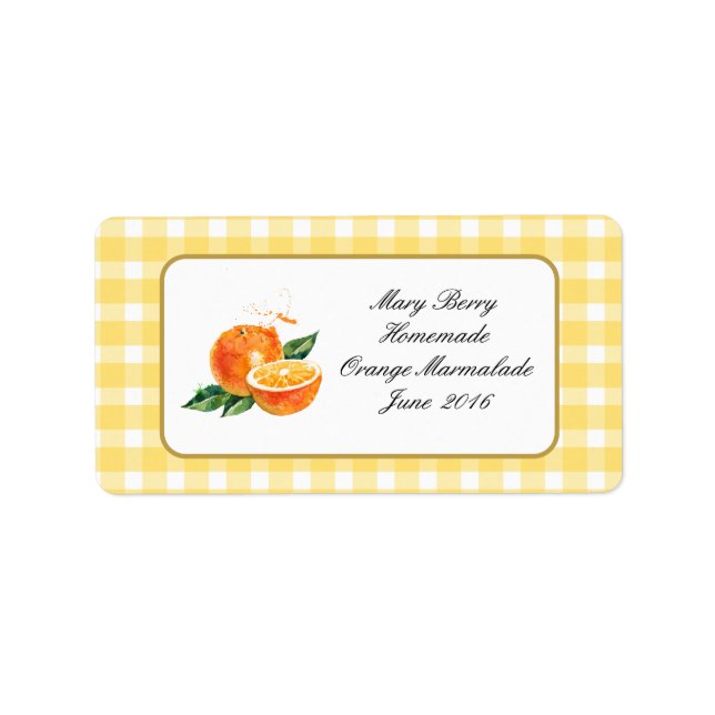 Eigenes ORANGE MARMALADE-personalisiertes Etikett Adressaufkleber (Vorne)