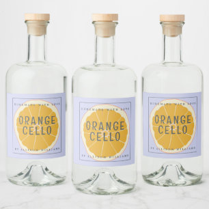 Eigenes Orangecello-Label Alkoholflaschenetikett