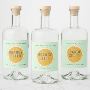 Eigenes Orangecello-Label Alkoholflaschenetikett