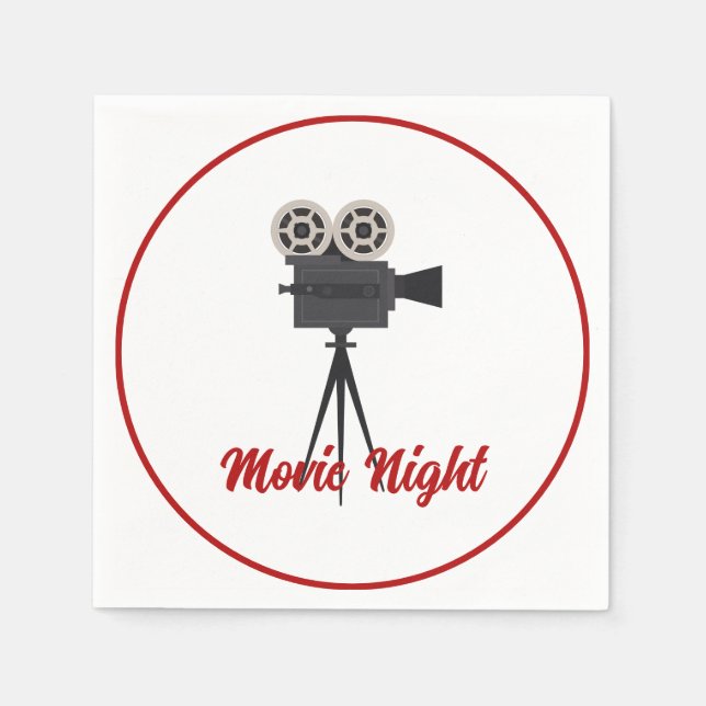 Eigenes Papier für die Retro-Filmkamera Serviette (Vorderseite)