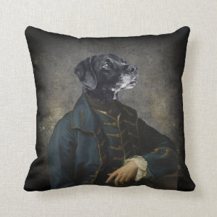 Eigenes Portrait Gemälde Admiral Doggo Kissen