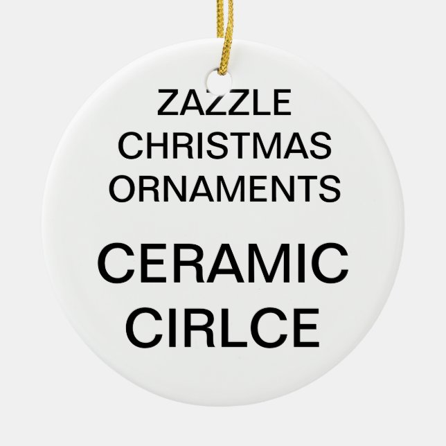Eigenes Porzellan Rund um den Weihnachtsbaum Keramik Ornament (Vorne)