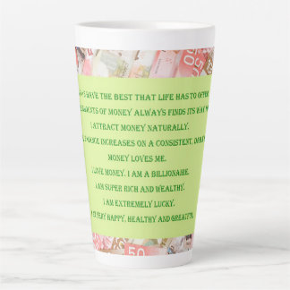 Eigenes Vermögen für Reichtum Milchtasse