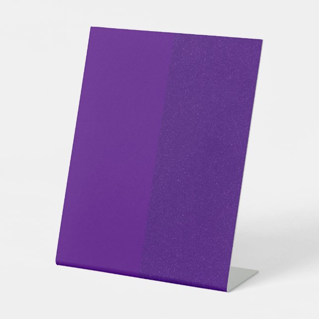 Eigenes Zeichen für Lila Glitzer Split Pedestal Sockelschild (Vorderseite)