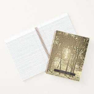 Eigenfarben, Sonne und Bäume Notebook Notizbuch