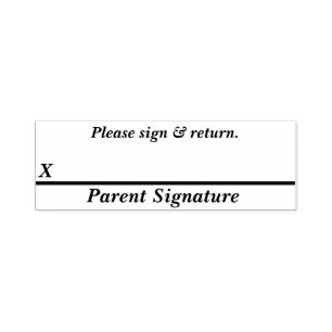 Eigenfarbige Briefmarke der Muttersignatur Permastempel