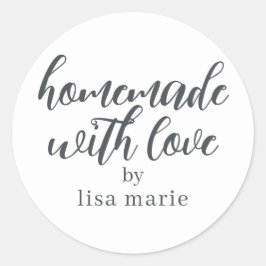 Eigenheim mit Liebe Personalisiert Runder Aufkleber