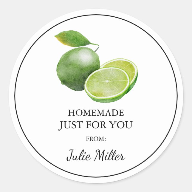 Eigenmarke nur für Limones Label Runder Aufkleber (Vorderseite)