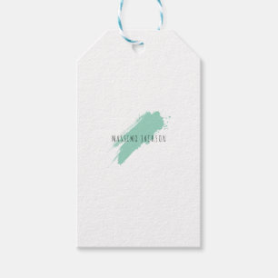 Eigenname Dekorativ Chic Einfach Blau Weiß Geschenkanhänger
