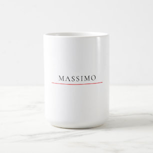 Eigenname Dekorativ Chic Einfach Schwarz Weiß Kaffeetasse