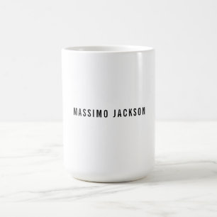 Eigenname Dekorativ Chic Einfach Schwarz Weiß Kaffeetasse