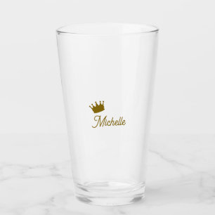 Eigenname Kreative Trendige Goldfarbene Schrift Glas