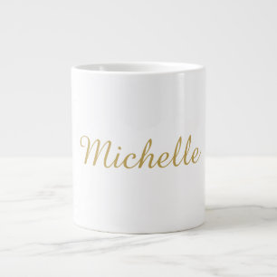 Eigenname Kreative Trendige Goldfarbene Schrift Jumbo-Tasse