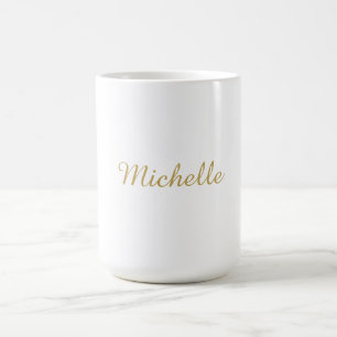 Eigenname Kreative Trendige Goldfarbene Schrift Kaffeetasse