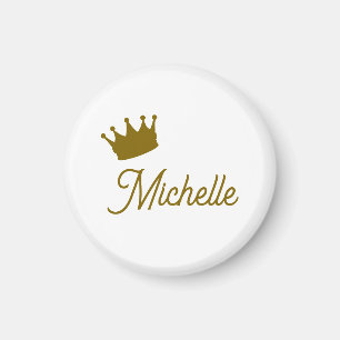 Eigenname Kreative Trendige Goldfarbene Schrift Magnet