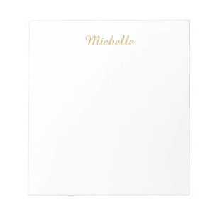 Eigenname Kreative Trendige Goldfarbene Schrift Notizblock