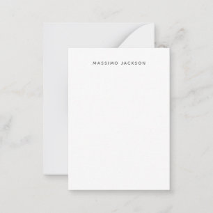 Eigenname Minimalistisch Modern Einfach Schwarz We Mitteilungskarte