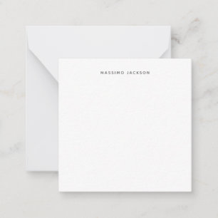Eigenname Minimalistisch Modern Schlicht Schwarz W Mitteilungskarte